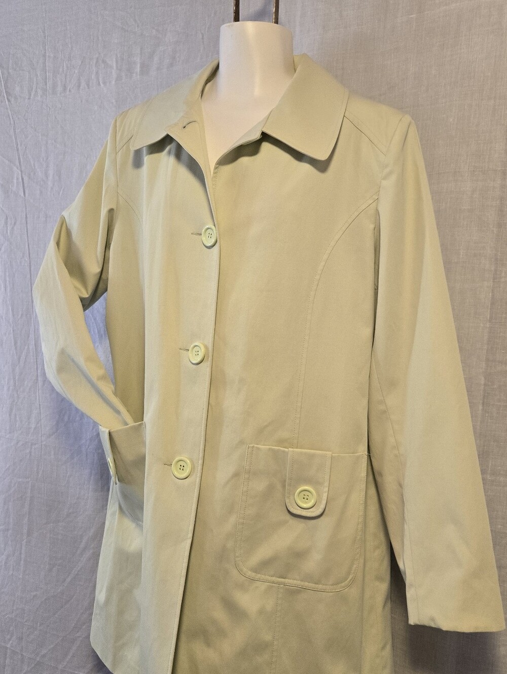 Jessica Light Green Button Front Jacket Size 16 - Picture 3 of 9